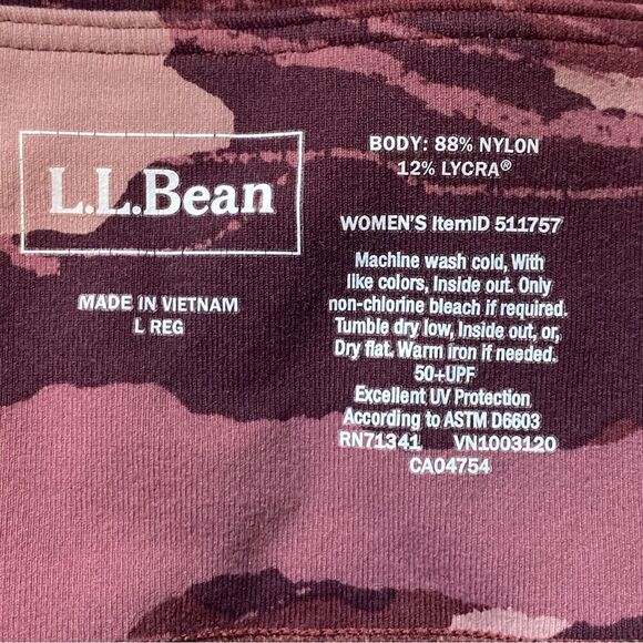 L.L. Bean Pink Tone Camo Boundless Performance Pocket Tights Size Large - Picture 3 of 10